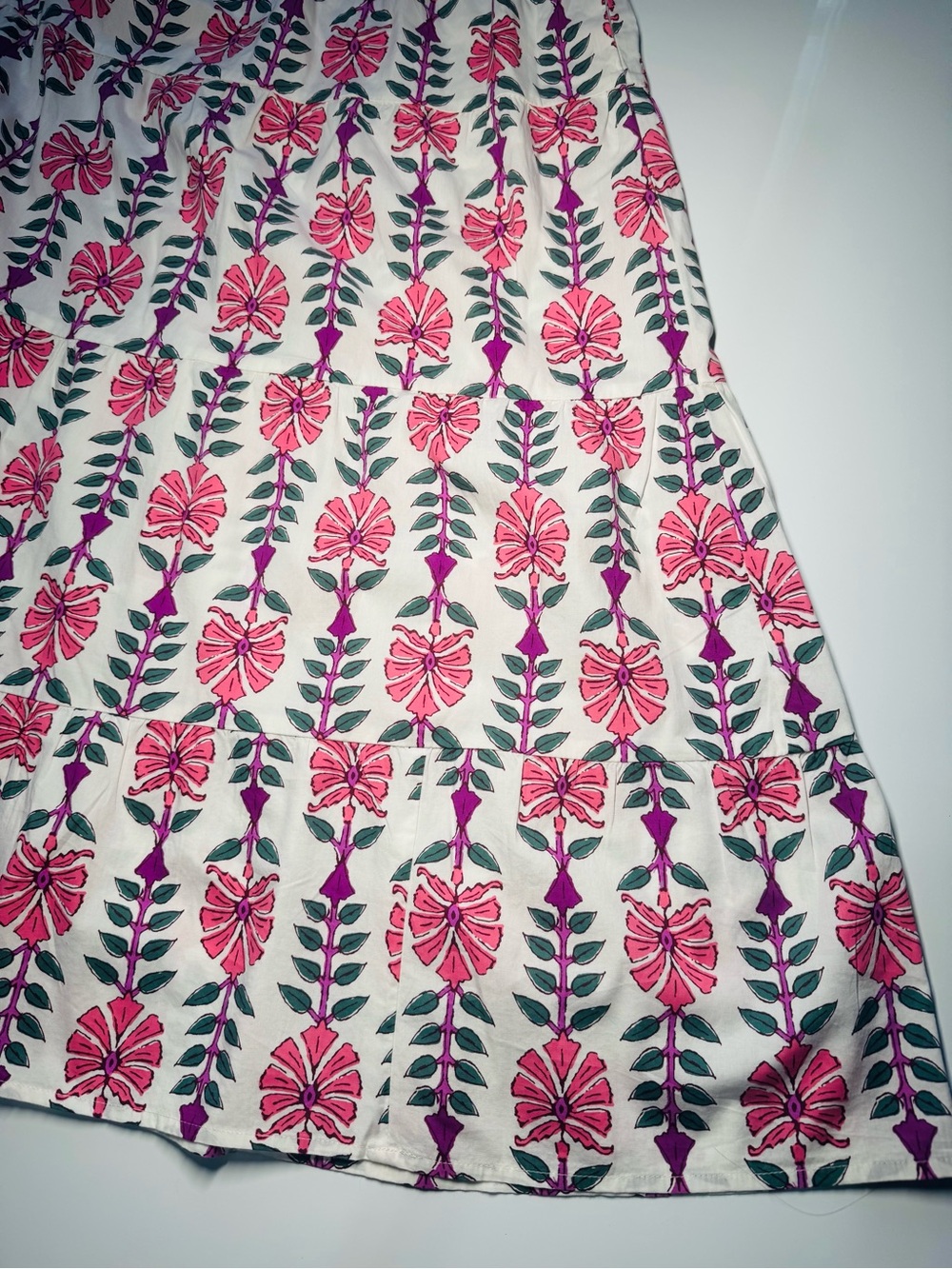 J.CREW Printed V-Neck Puff-Sleeve Maxi Dress Sz 4 Ivory Flamingo Floral NWOT - Picture 3 of 9